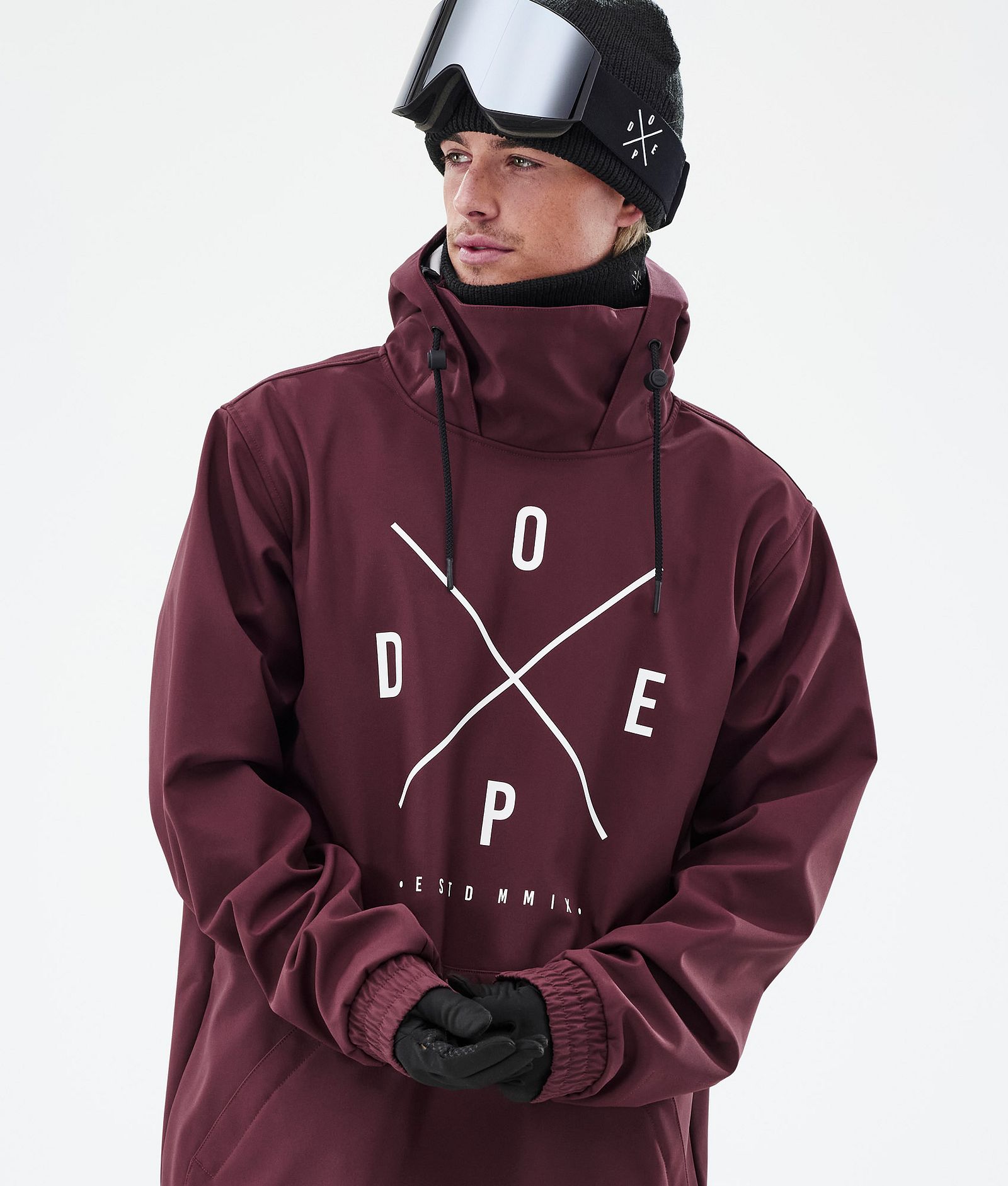 Dope Yeti Snowboard Jacket Men 2X-Up Burgundy Renewed
