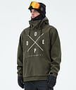 Dope Yeti Snowboard Jacket Men 2X-Up Olive Green