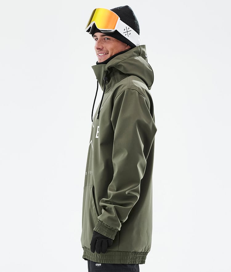 Dope Yeti Snowboard Jacket Men 2X-Up Olive Green