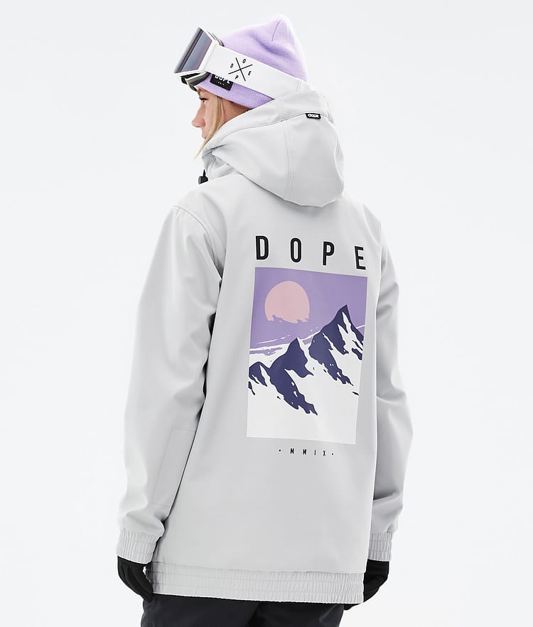 Dope Yeti W 2022 Snowboardjakke Dame Peak Light Grey, Billede 1 af 8