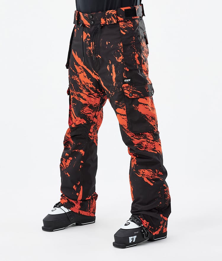 Dope Iconic Ski Pants Men Paint Orange, Image 1 of 6