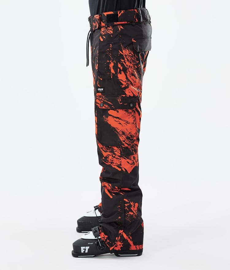 Dope Iconic Ski Pants Men Paint Orange