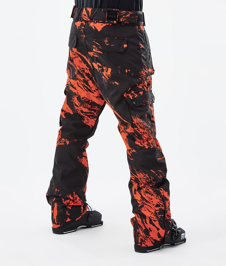 Dope Iconic Ski Pants Men Paint Orange