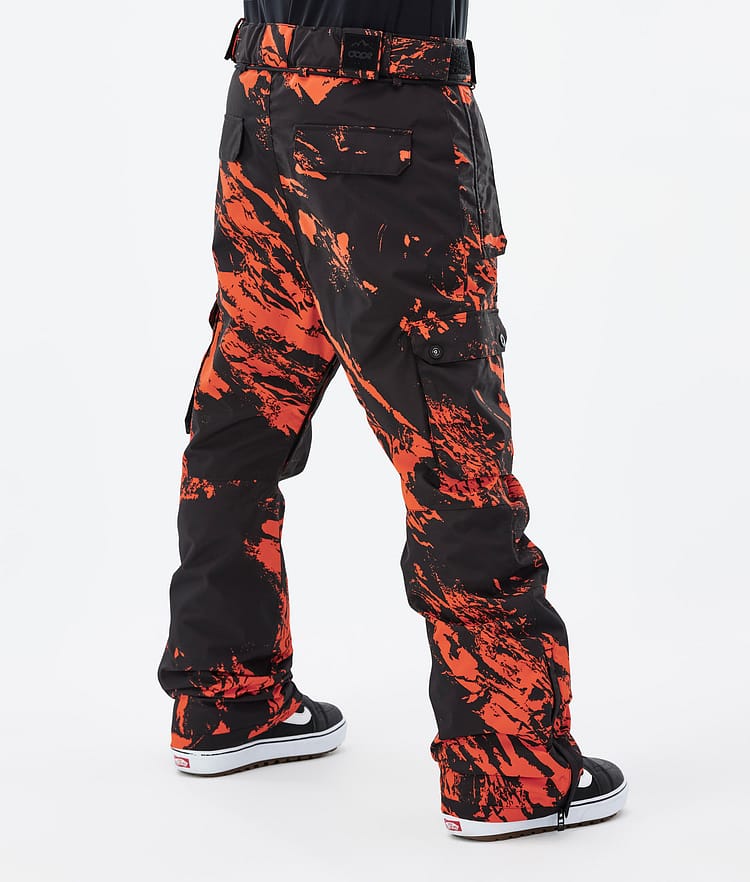 Dope Iconic Snowboard Pants Men Paint Orange