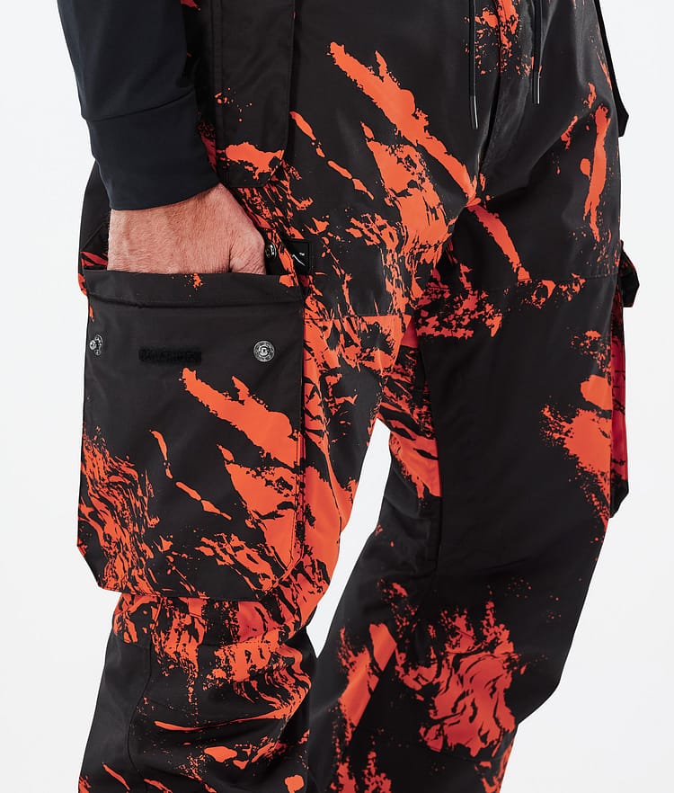 Dope Iconic Ski Pants Men Paint Orange