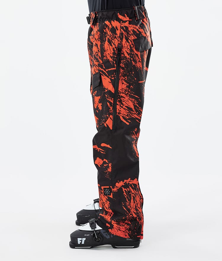 Dope Antek 2022 Pantalon de Ski Homme Paint Orange, Image 2 sur 6
