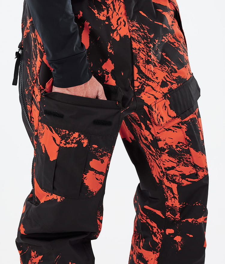 Dope Antek 2022 Pantalon de Snowboard Homme Paint Orange, Image 5 sur 6