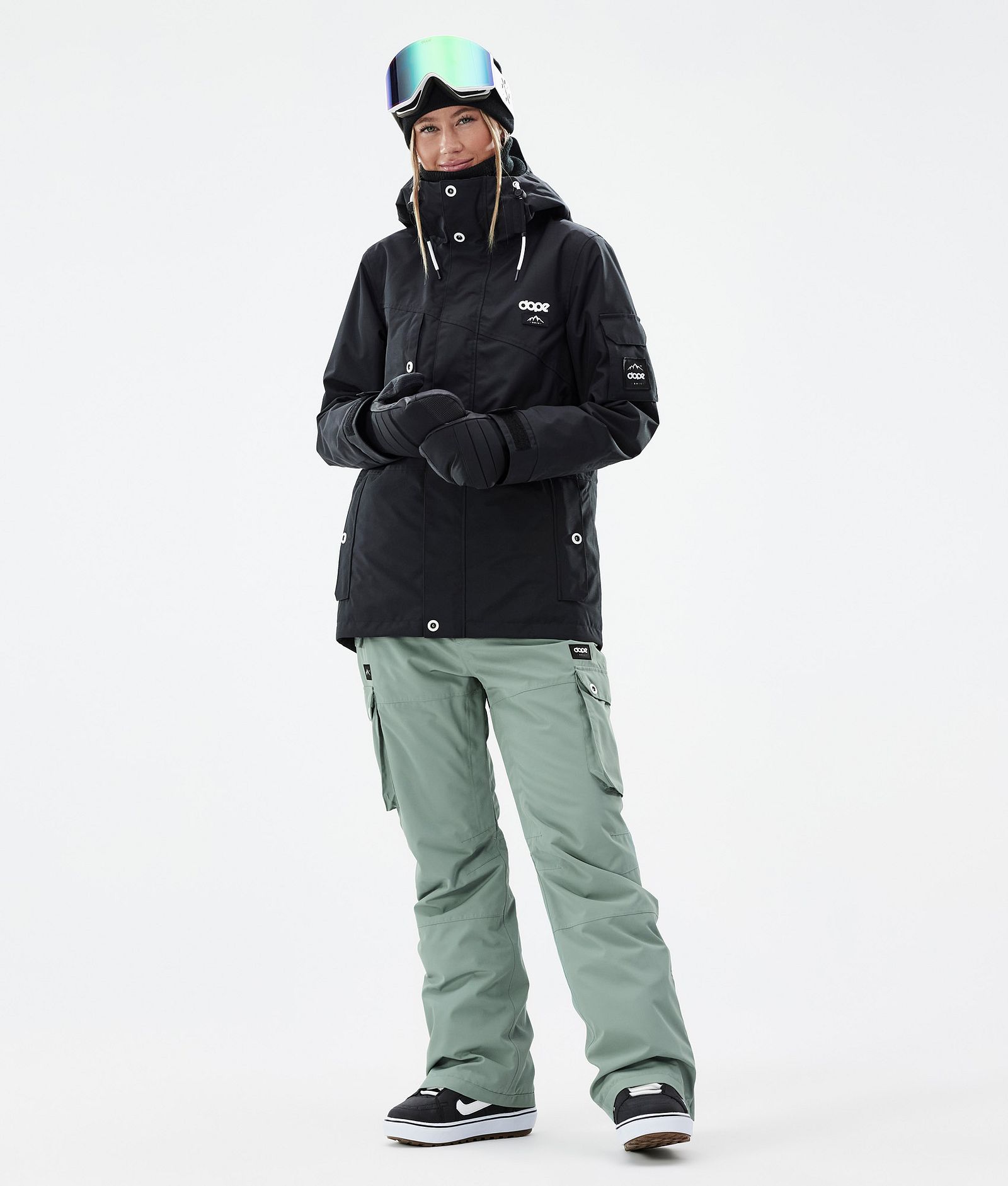 Dope Iconic W Pantalones Snowboard Mujer Faded Green Renewed, Imagen 2 de 7