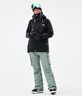 Dope Iconic W Snowboard Bukser Dame Faded Green, Billede 2 af 7