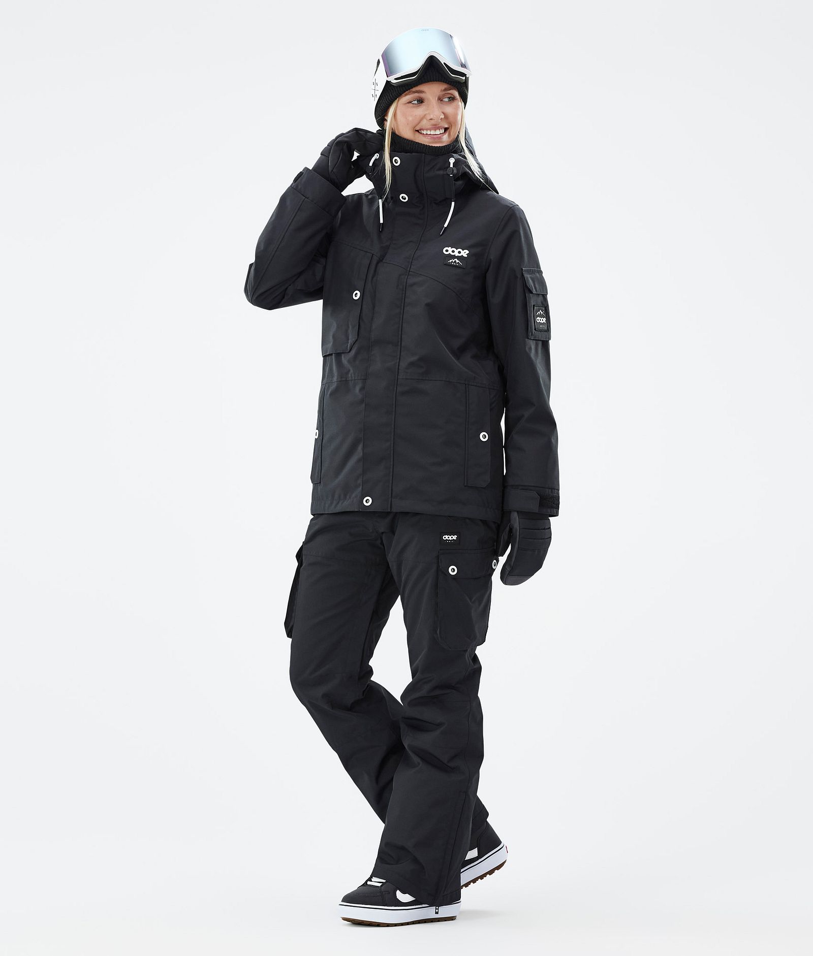 Dope Iconic W Kalhoty na Snowboard Dámské Black