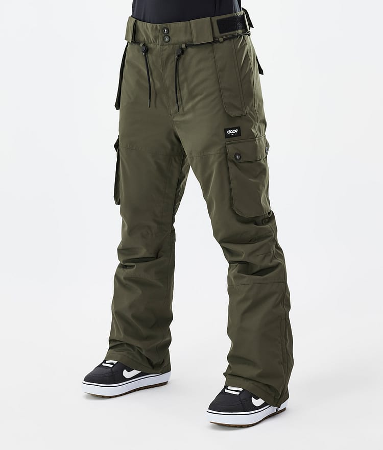 Dope Iconic W Pantalon de Snowboard Femme Olive Green, Image 1 sur 7