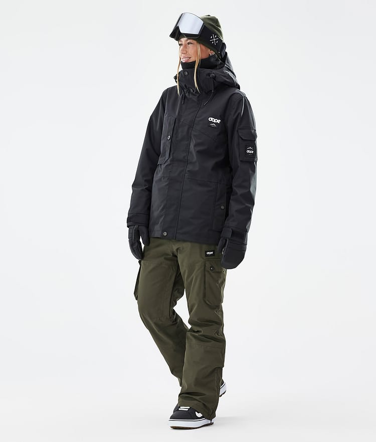 Dope Iconic W Pantalon de Snowboard Femme Olive Green