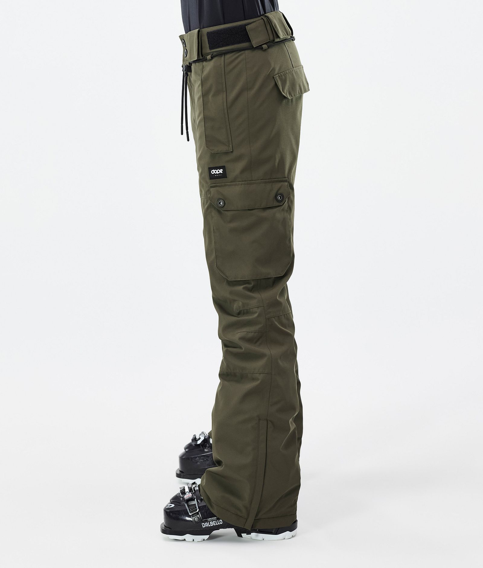 Dope Iconic W Pantalon de Ski Femme Olive Green, Image 3 sur 7