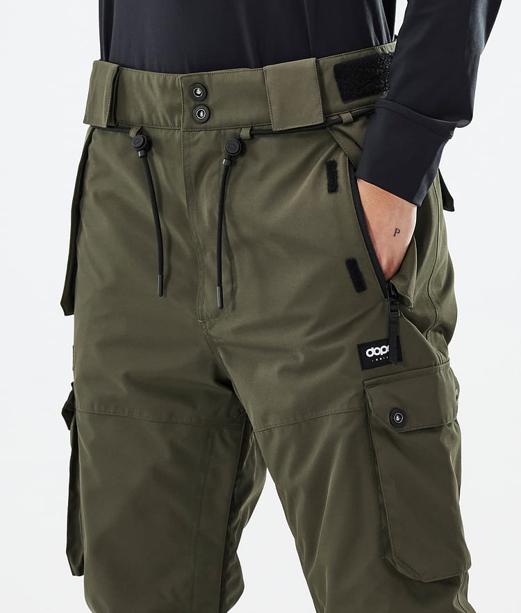 Dope Iconic W Pantalon de Snowboard Femme Olive Green, Image 5 sur 7