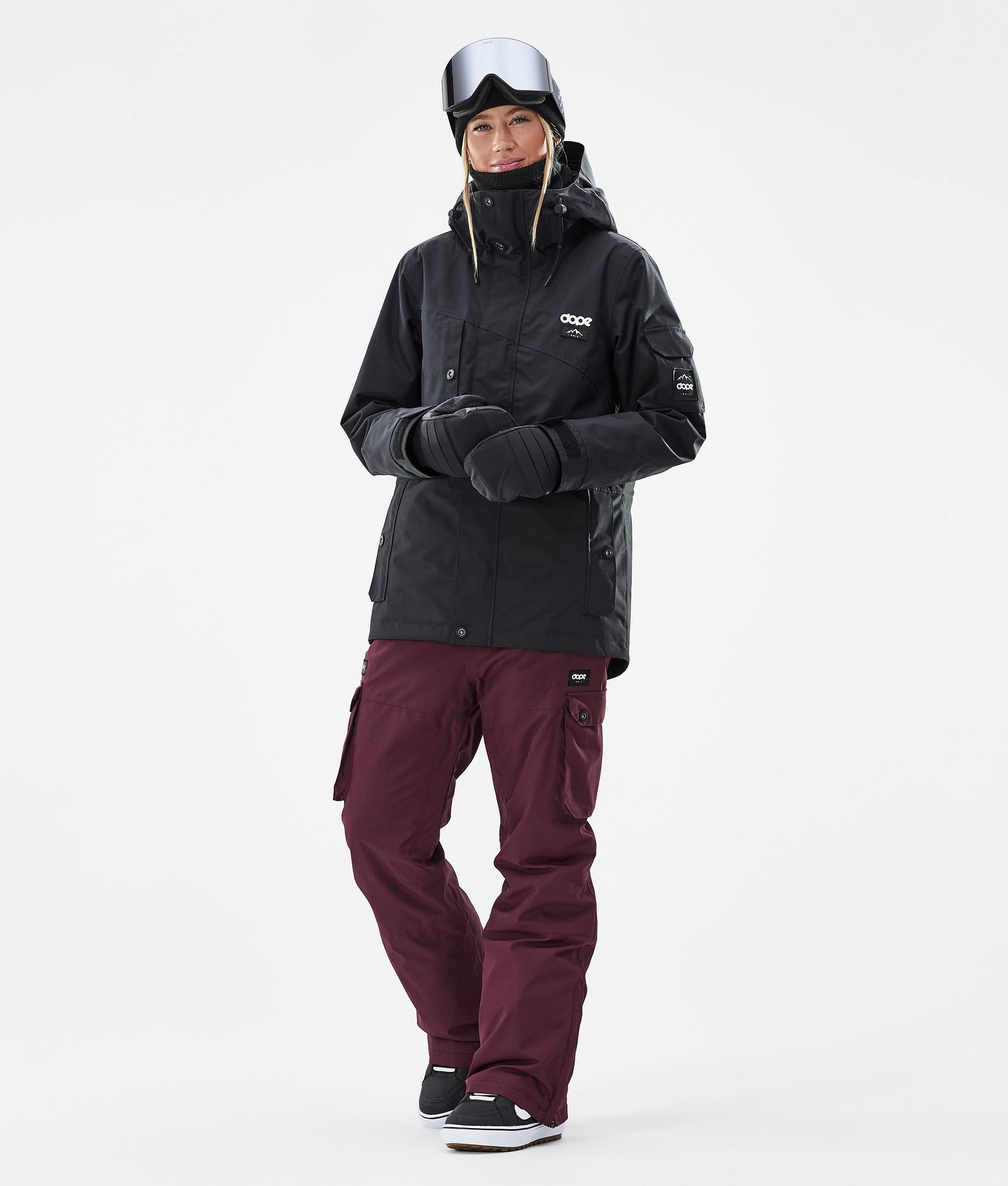 Dope Iconic W Snowboard Bukser Dame Don Burgundy Renewed, Billede 2 af 7