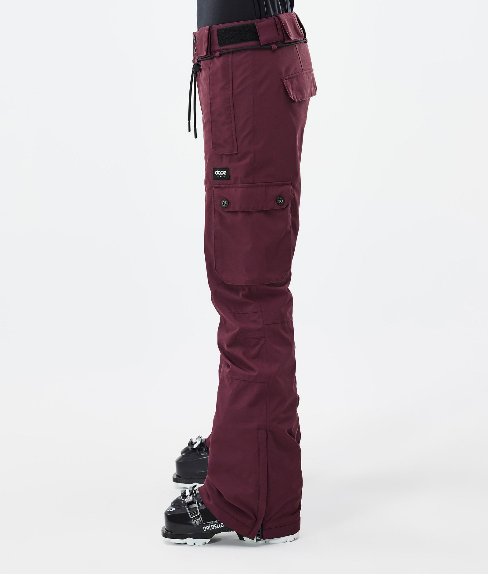 Dope Iconic W Pantalon de Ski Femme Don Burgundy