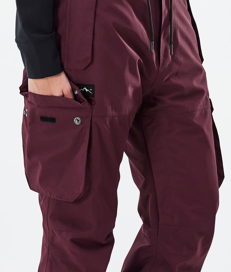 Dope Iconic W Pantalon de Snowboard Femme Don Burgundy
