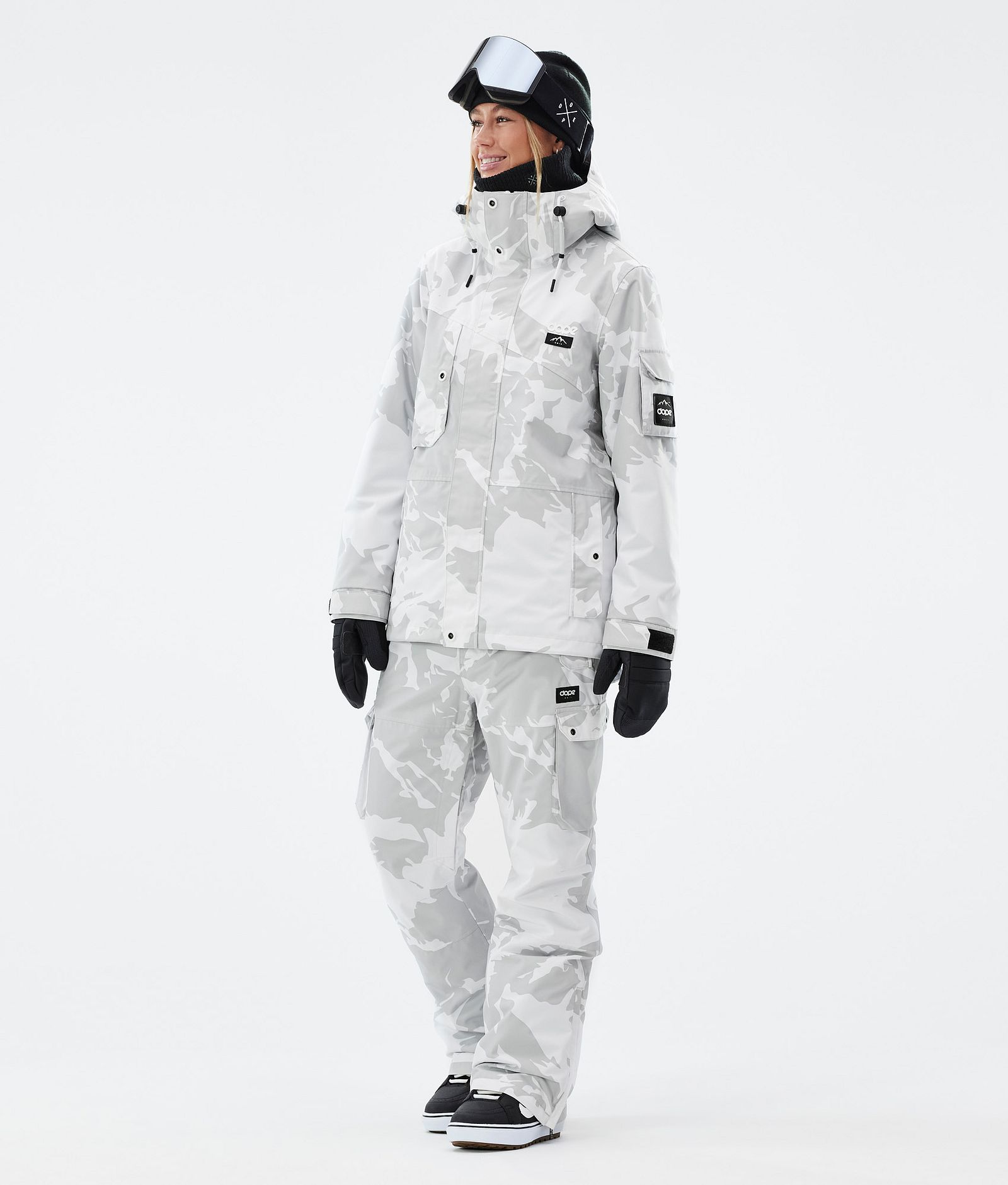 Dope Iconic W Kalhoty na Snowboard Dámské Grey Camo