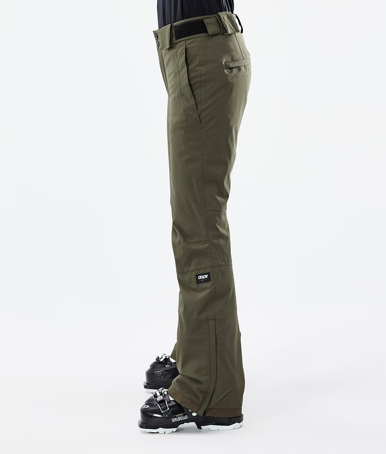 Dope Con W 2022 Ski Pants Women Olive Green