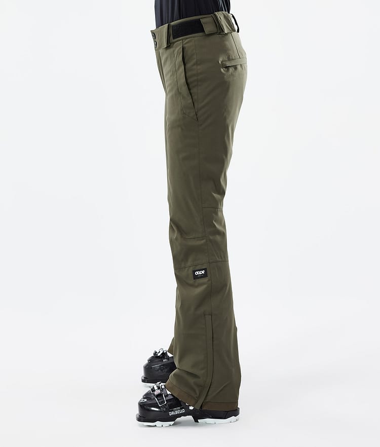 Dope Con W 2022 Pantalon de Ski Femme Olive Green, Image 2 sur 5