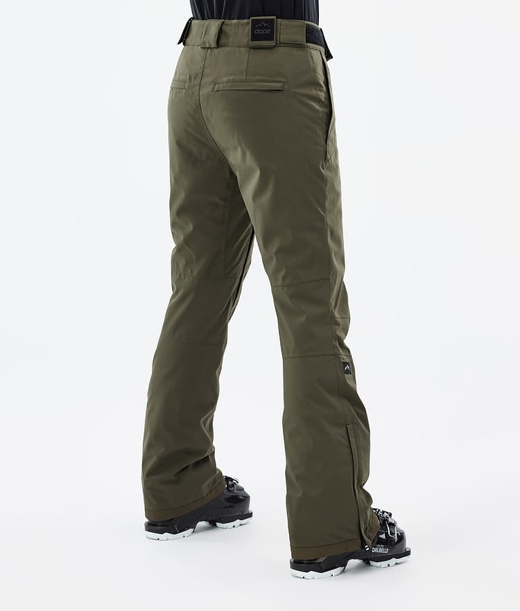 Dope Con W 2022 Pantalon de Ski Femme Olive Green, Image 3 sur 5
