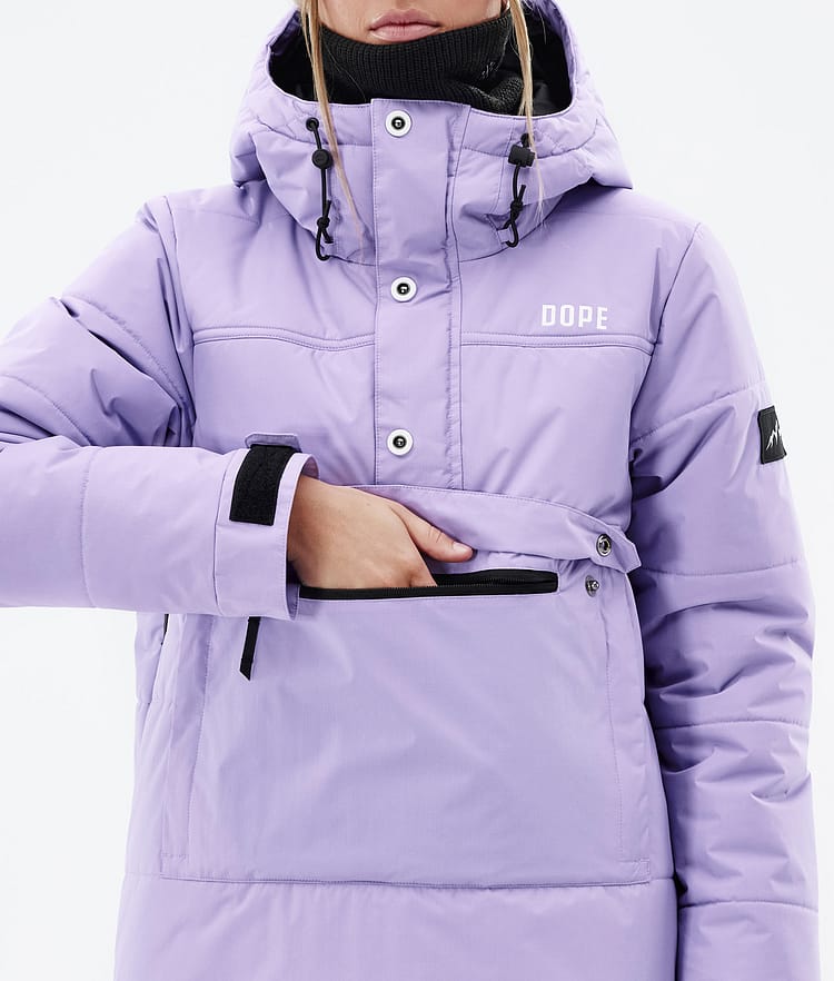 Dope Puffer W 2023 Veste Snowboard Femme Faded Violet, Image 9 sur 9