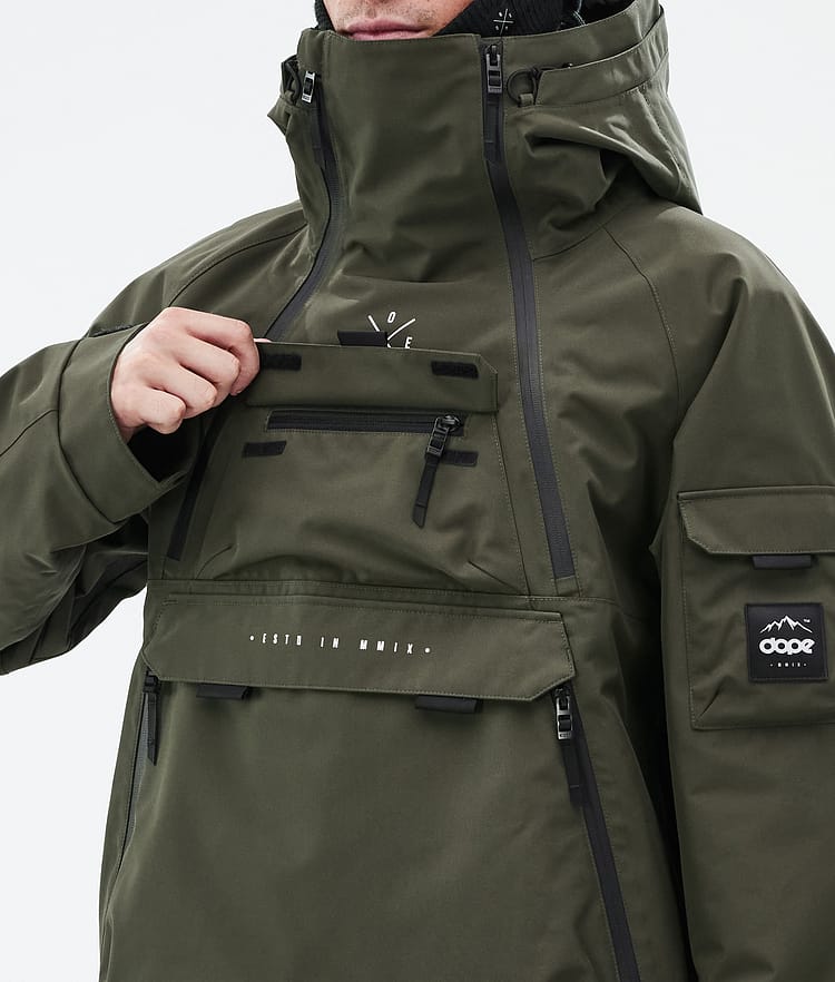Dope Akin Snowboard jas Heren Olive Green, Afbeelding 9 van 9