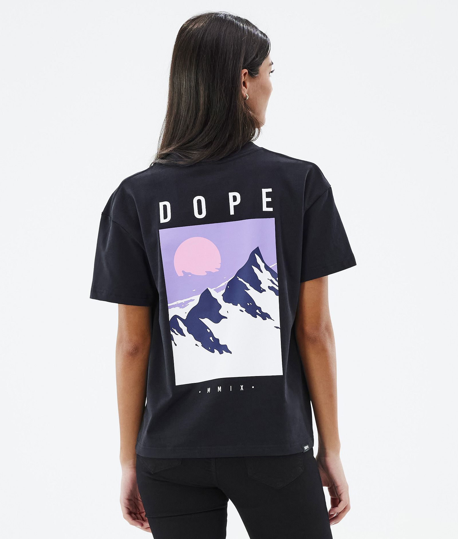Dope Standard W 2022 T-shirt Dame Peak Black, Billede 1 af 5