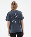 Dope Standard W 2022 T-shirt Dames 2X-Up Metal Blue