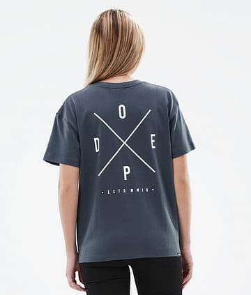 Dope Standard W 22 T-shirt Kobiety 2X-Up Metal Blue