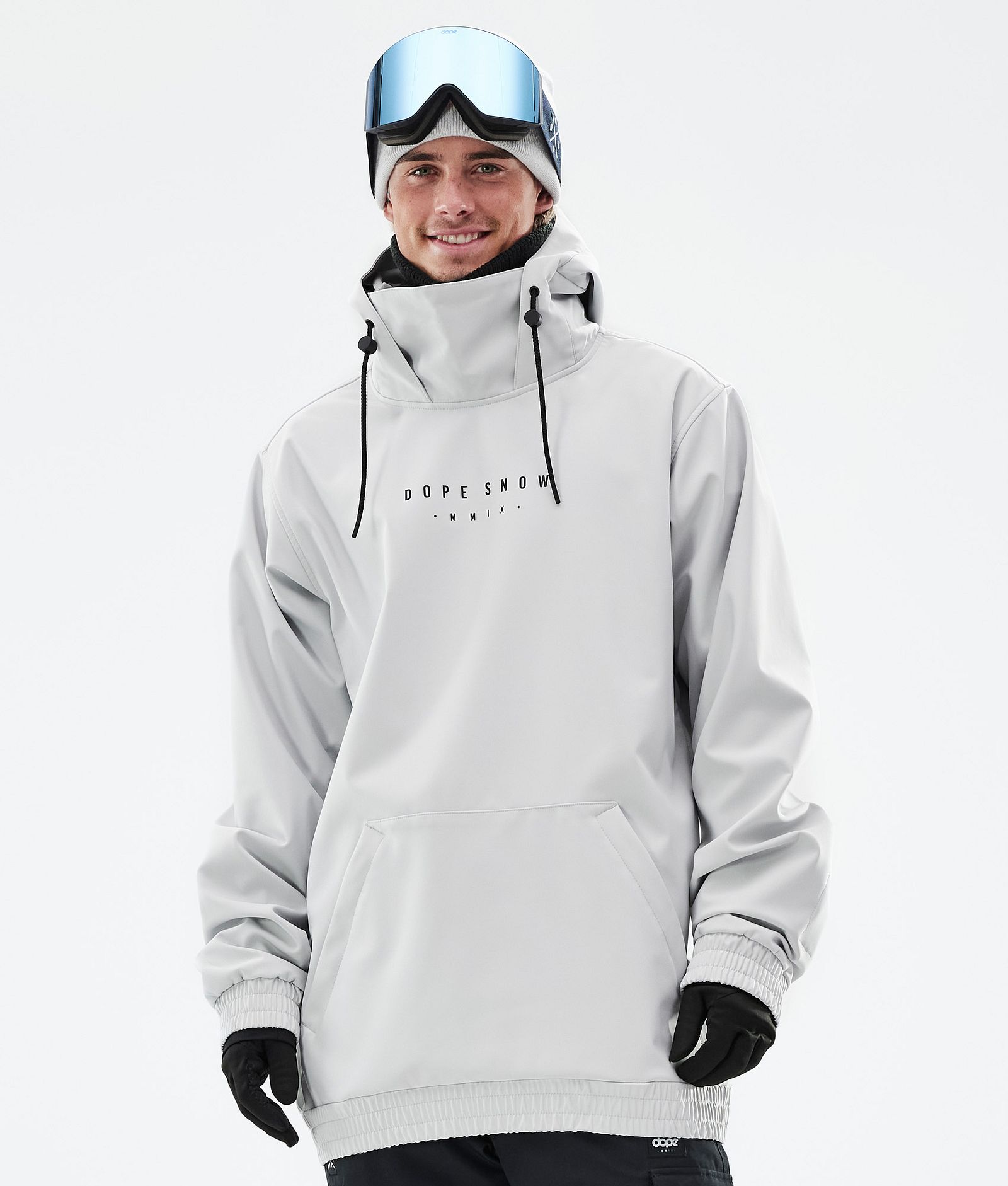 Dope Yeti 2022 Kurtka Snowboardowa Mężczyźni Range Light Grey
