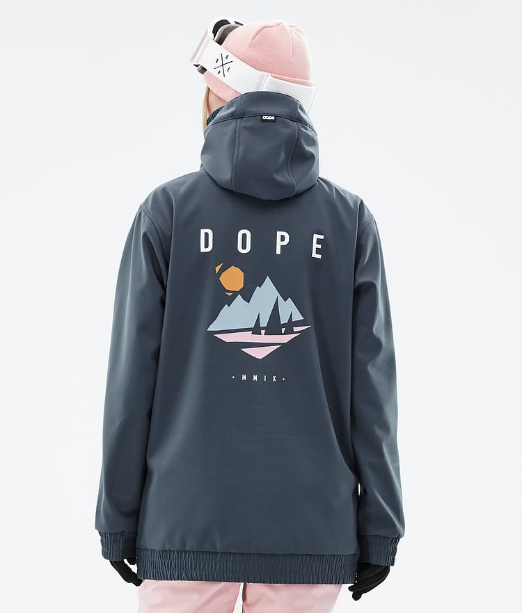 Dope Yeti W 2022 Ski Jacket Women Pine Metal Blue