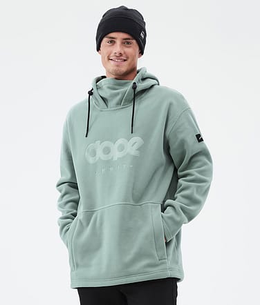 Dope Cozy II Pile con Cappuccio Uomo Faded Green Renewed