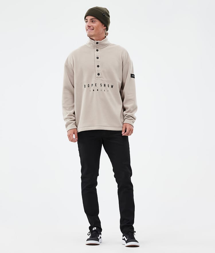 Dope Comfy Fleece Sweater Men Sand/Black Renewed, Image 3 of 6