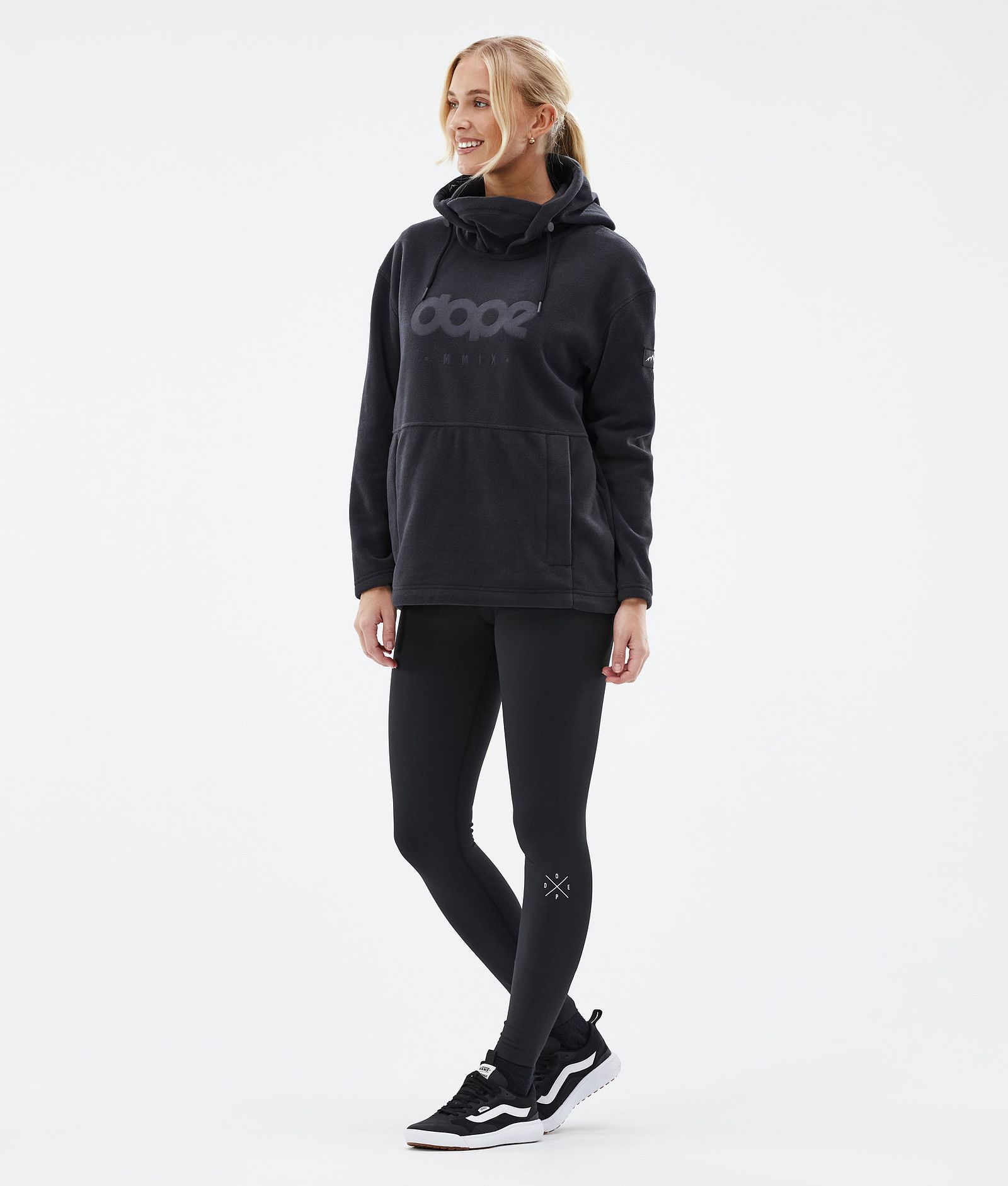 Dope Cozy II W Pile con Cappuccio Donna Black Renewed, Immagine 3 di 7