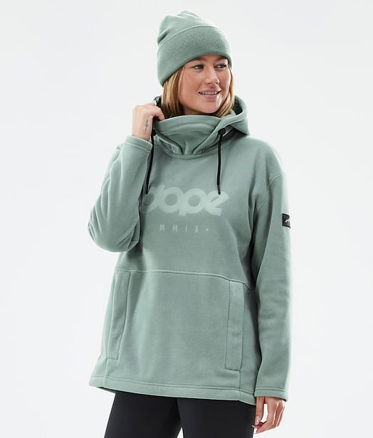 Dope Cozy II W Pile con Cappuccio Donna Faded Green