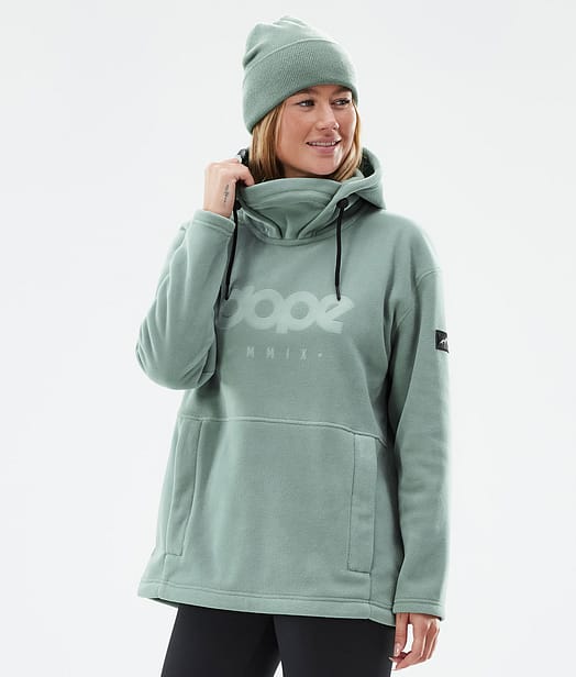 Dope Cozy II W Fleece-hoodie Dame Faded Green
