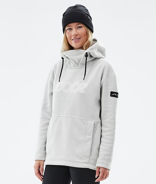 Dope Cozy II W Pile con Cappuccio Donna Light Grey