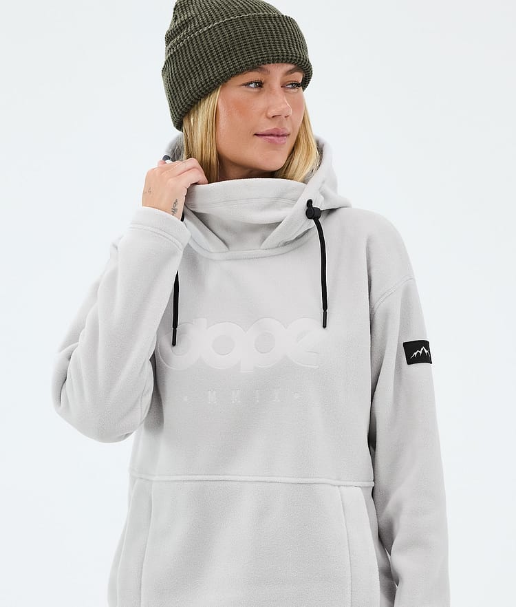 Dope Cozy II W Fleecová Mikina s Kapucí Dámské Light Grey Renewed, Image 2 of 7