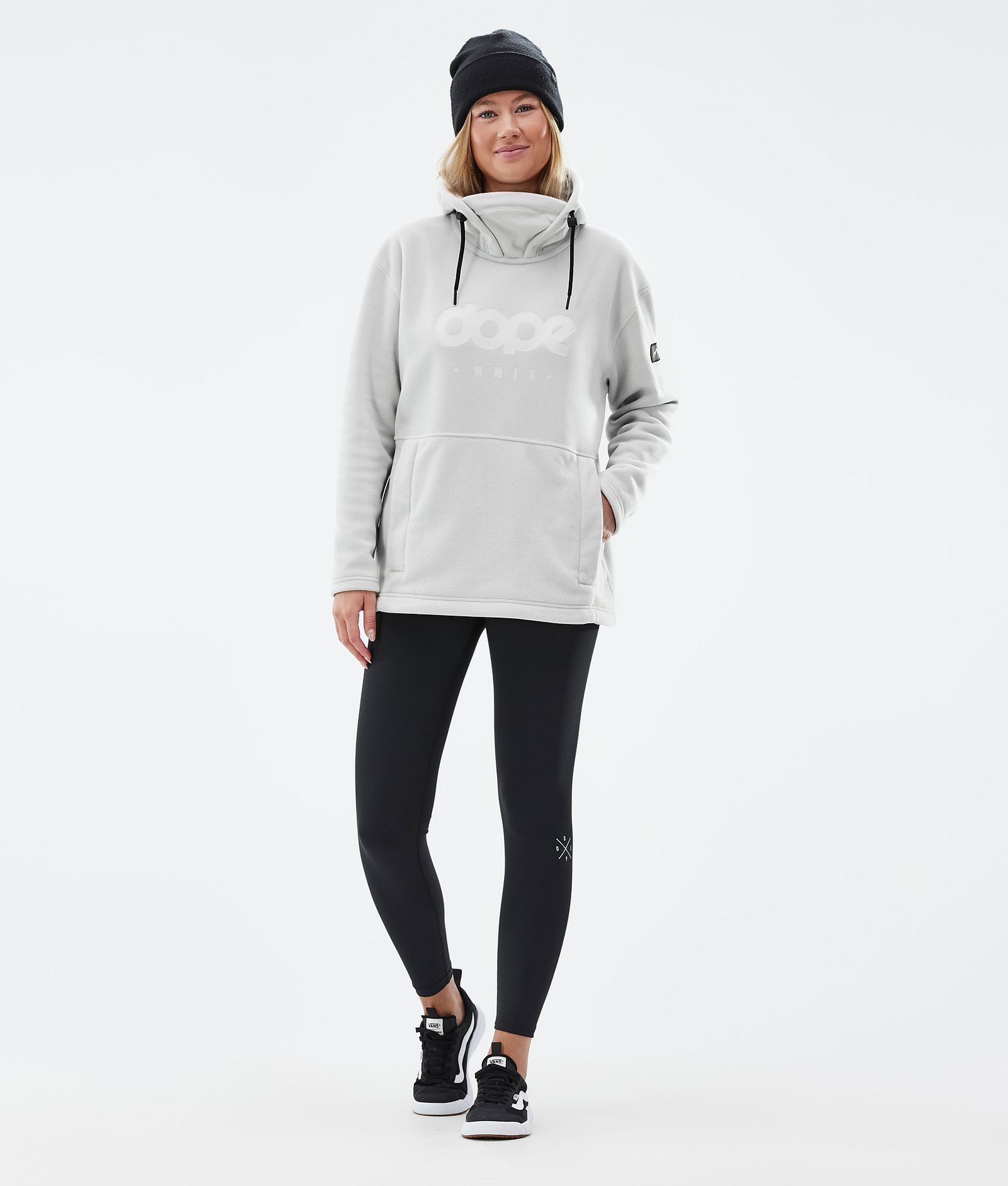 Dope Cozy II W Pile con Cappuccio Donna Light Grey, Immagine 3 di 7