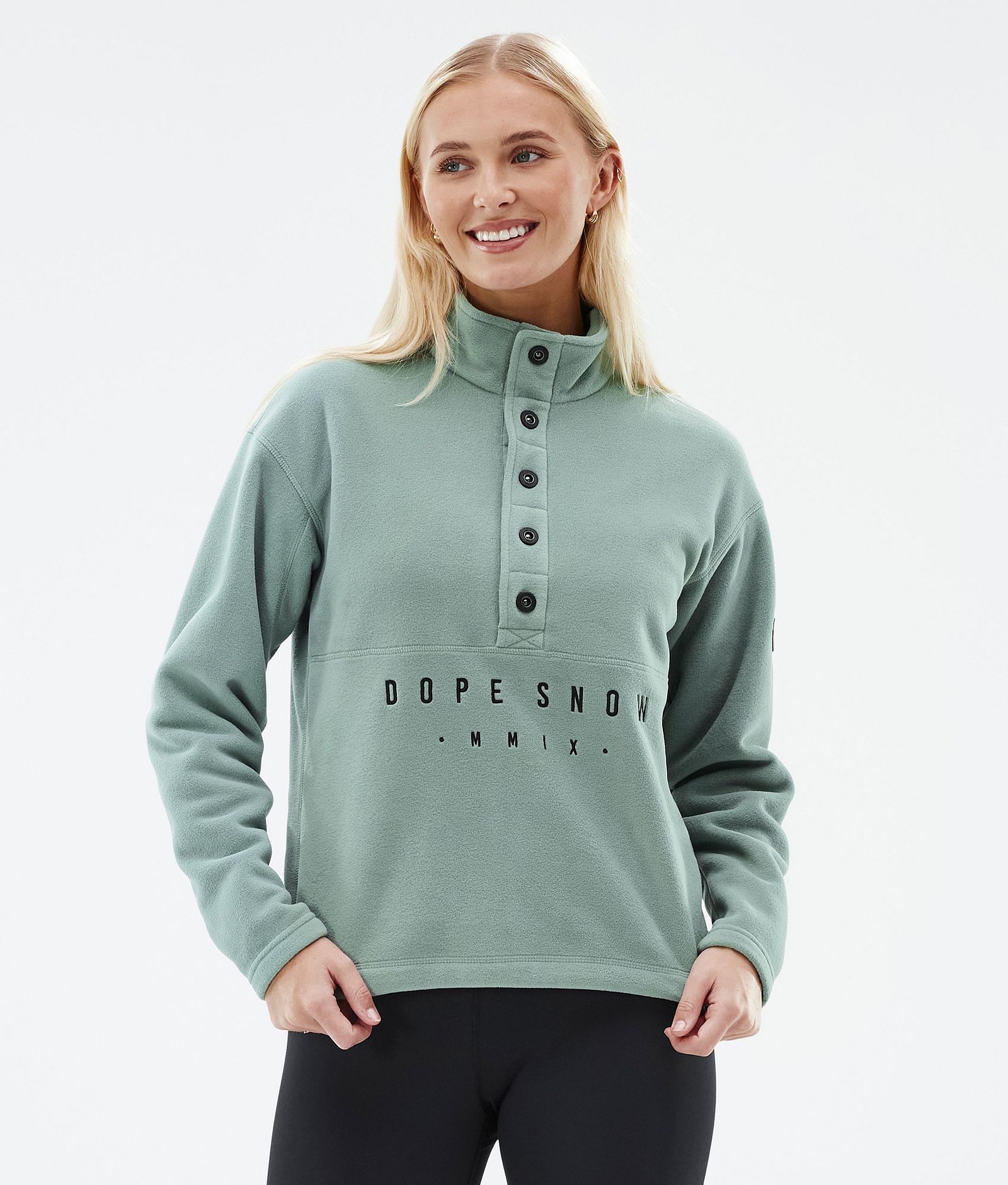 Dope Comfy W Felpa Pile Donna Faded Green - Verde