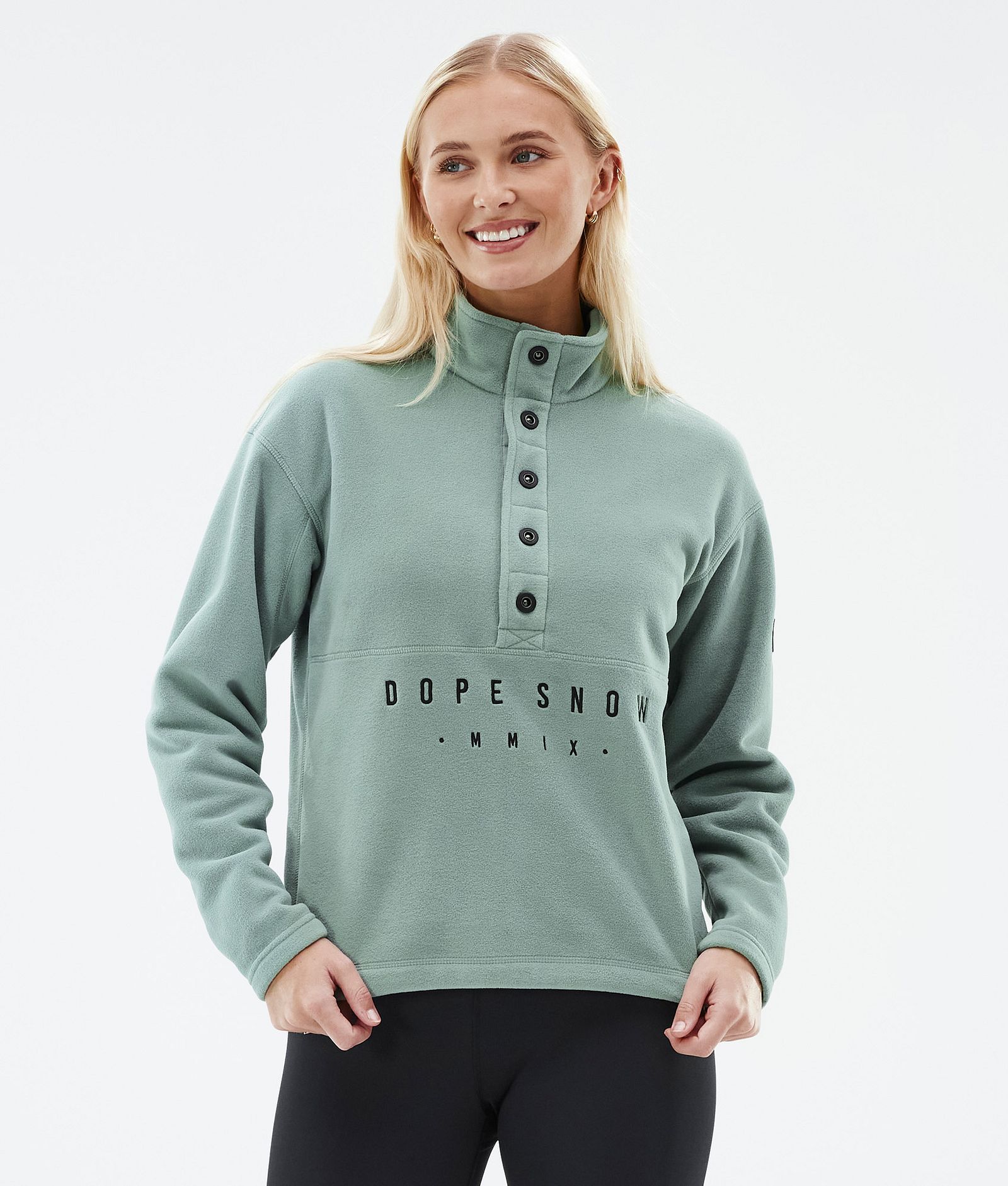 Dope Comfy W Fleecetrøje Dame Faded Green Renewed, Billede 1 af 6