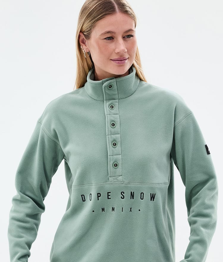 Dope Comfy W Fleece Trui Dames Faded Green Renewed, Afbeelding 2 van 6