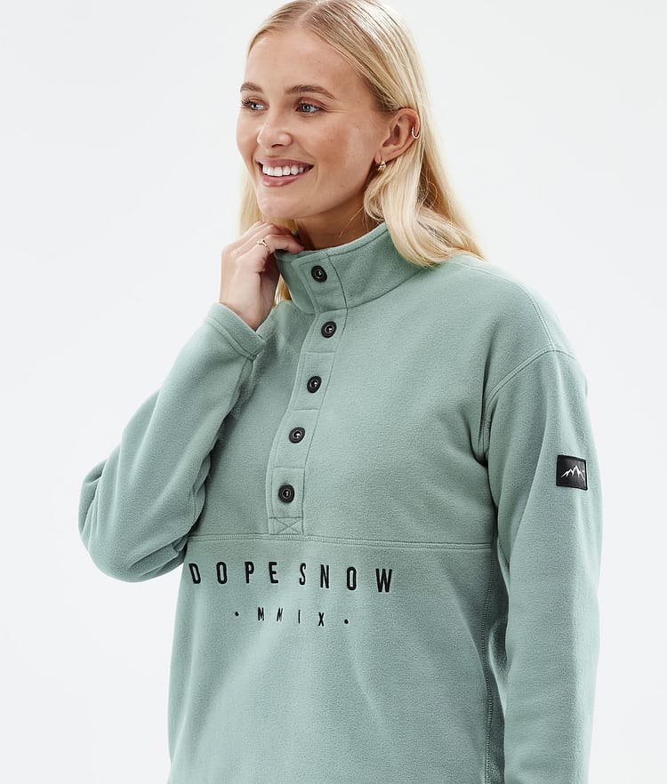 Dope Comfy W Fleece Sweater Women Faded Green Renewed, Image 2 of 6