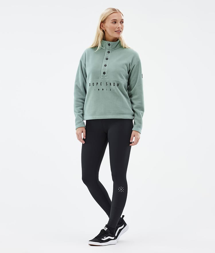 Dope Comfy W Fleecetrøje Dame Faded Green Renewed, Billede 3 af 6