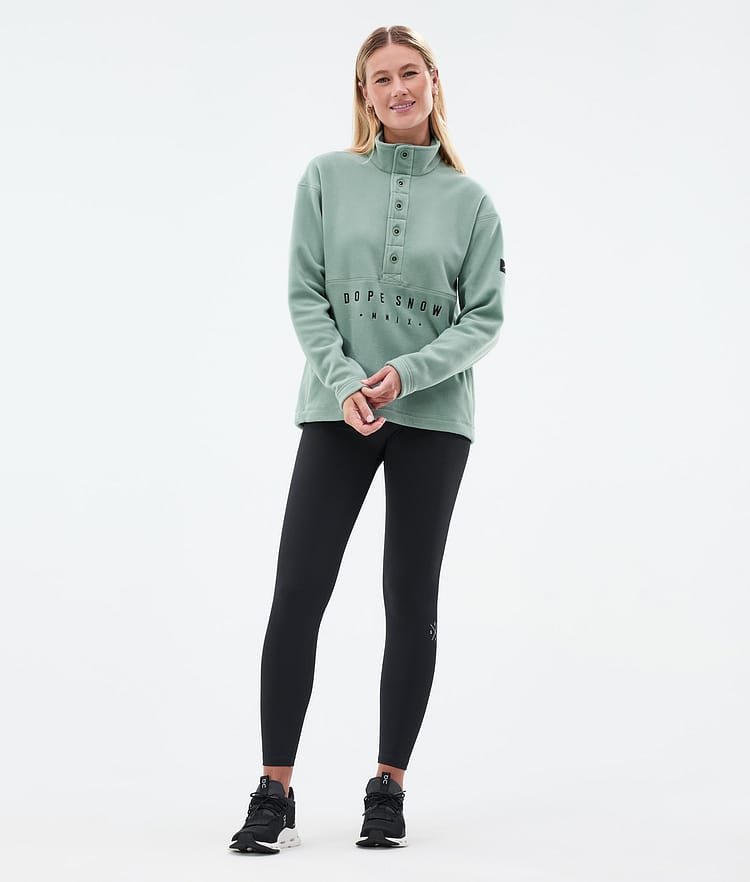 Dope Comfy W Fleece Trui Dames Faded Green Renewed, Afbeelding 3 van 6