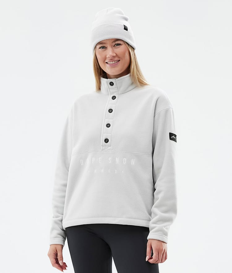 Dope Comfy W Fleece Trui Dames Light Grey/Black, Afbeelding 1 van 6