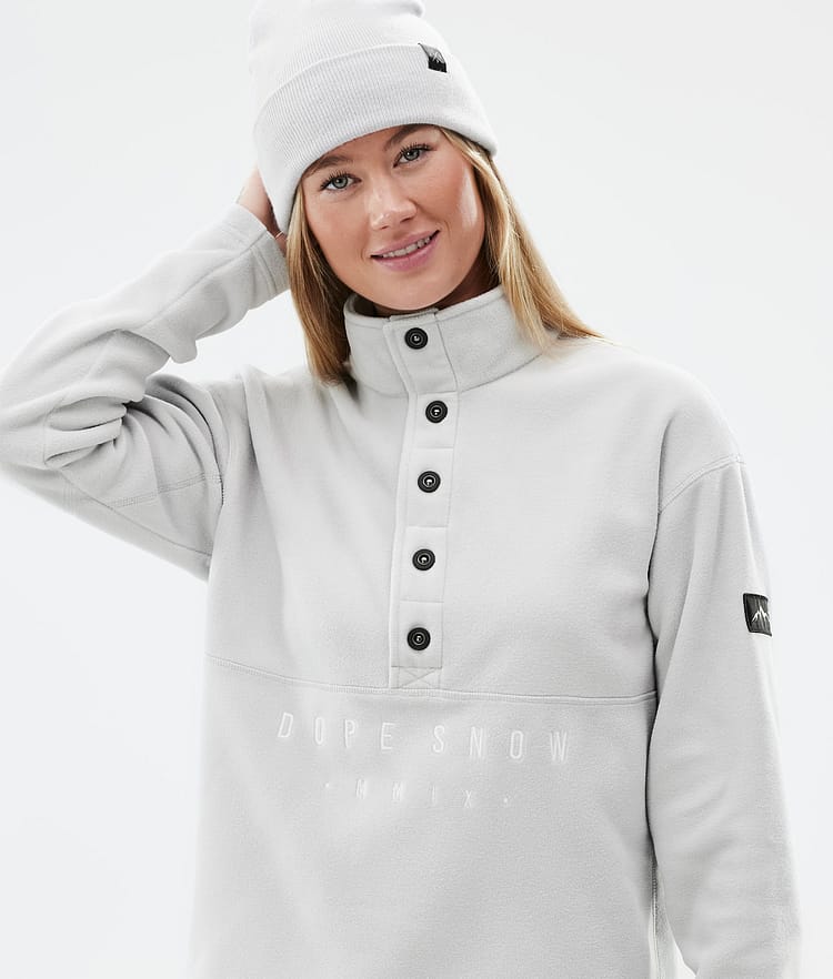 Dope Comfy W Fleece Trui Dames Light Grey/Black, Afbeelding 2 van 6