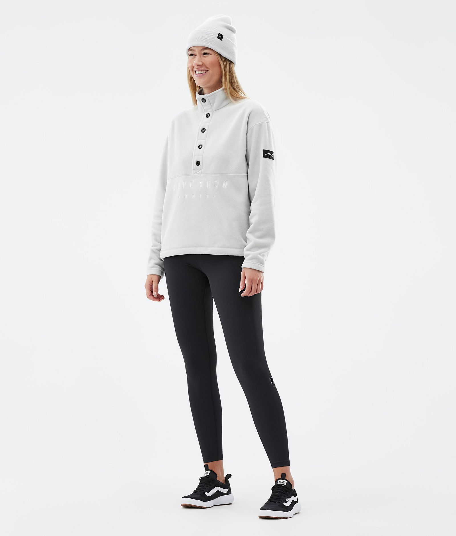 Dope Comfy W Fleece Trui Dames Light Grey/Black, Afbeelding 3 van 6