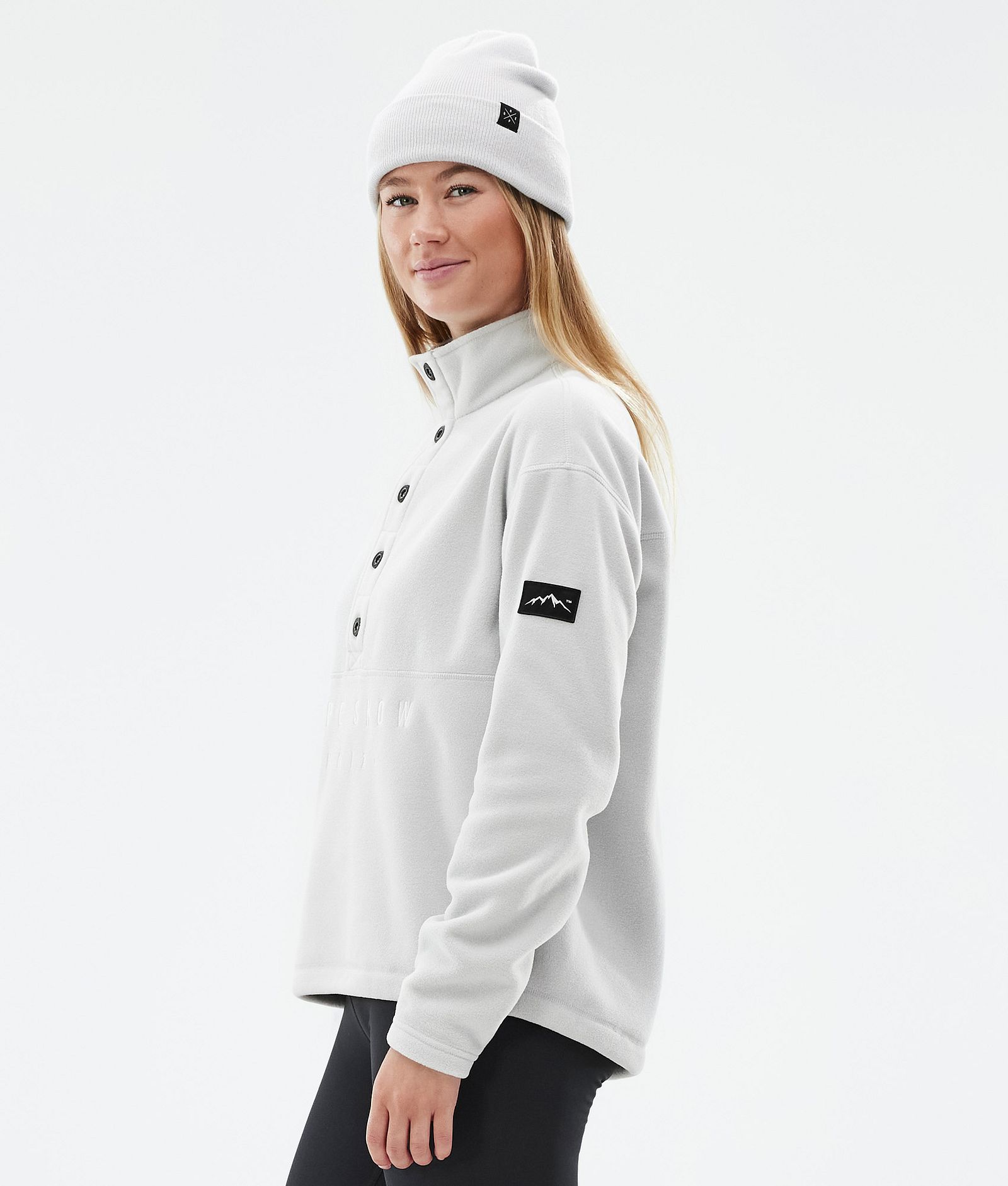 Dope Comfy W Fleece Trui Dames Light Grey/Black, Afbeelding 5 van 6